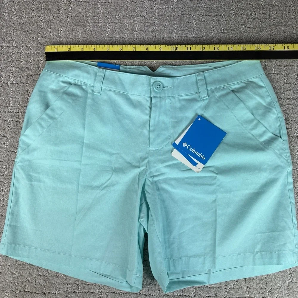 Columbia Womens Kenzie Cove Shorts NWT Turquoise Khaki Size 8